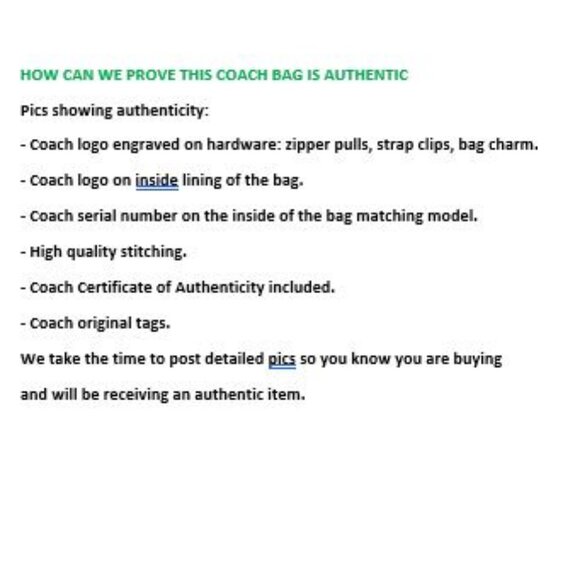 COACH Soft Tabby genuine leather shoulder crossbody + Dust bag  CHALK WHITE - Picture 10 of 16